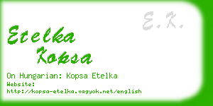 etelka kopsa business card